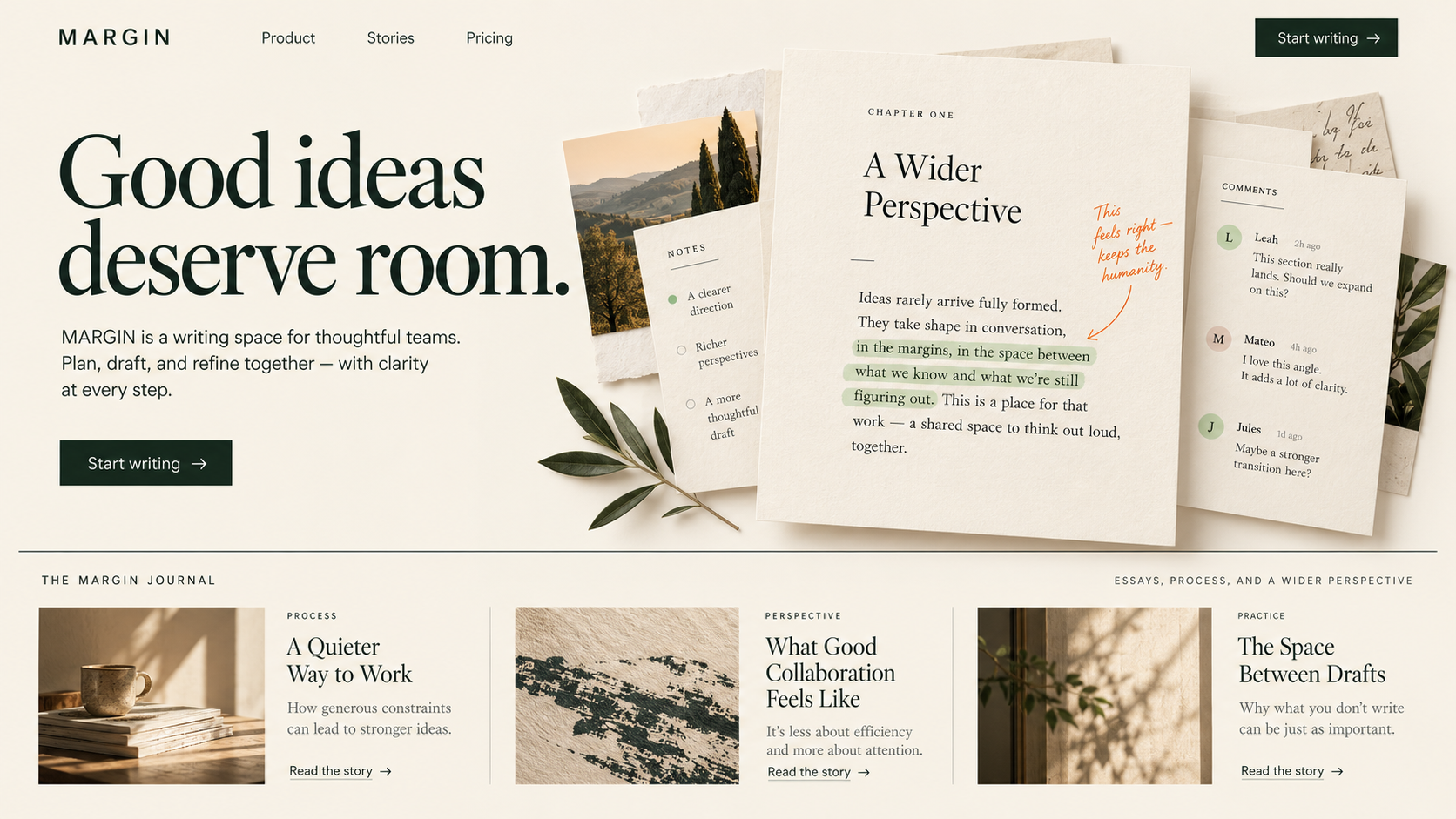 Editorial SaaS Design